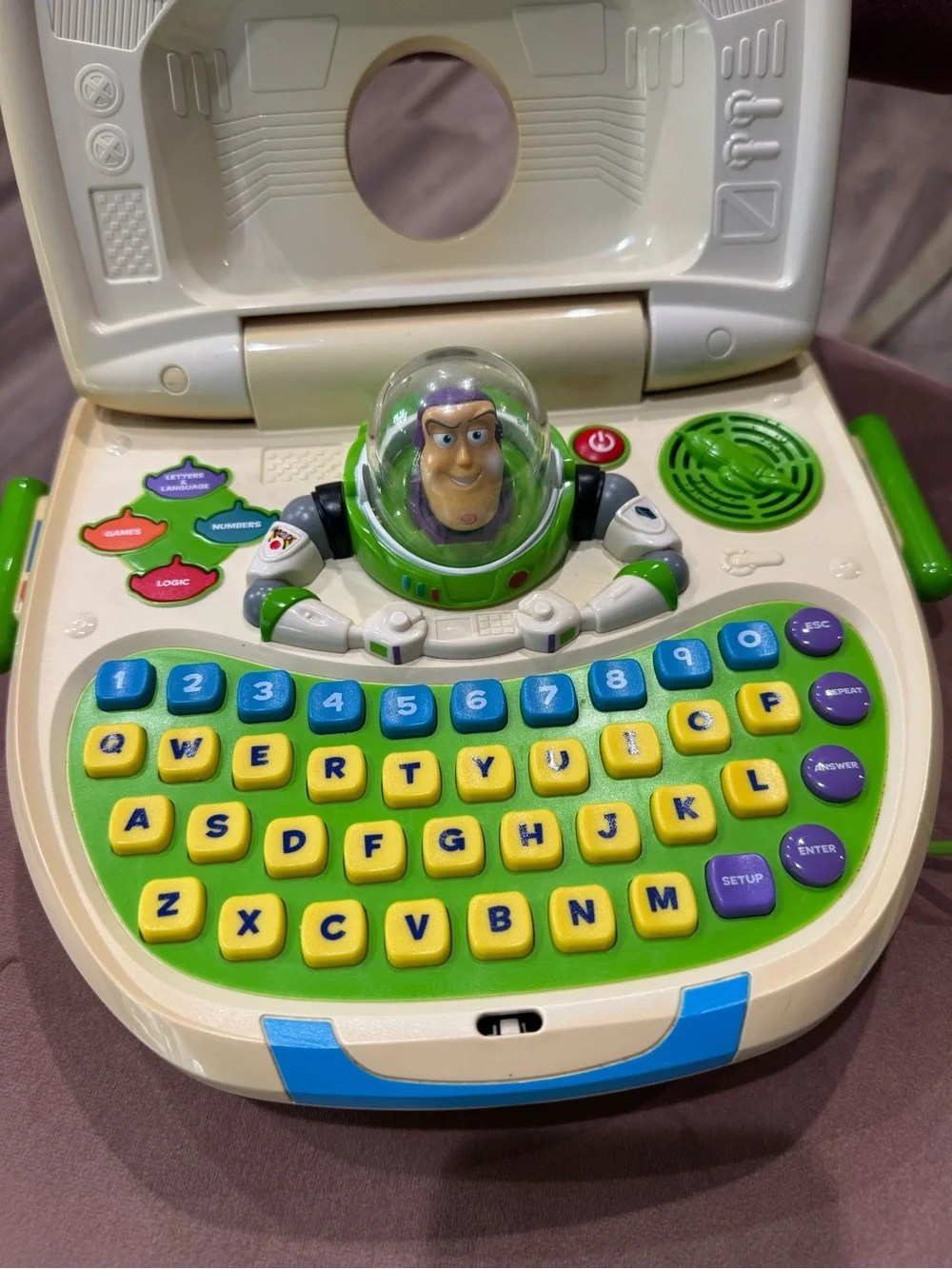 Buzz Lightyear Vtech Star Command Laptop Pixar Toy Story 3 WORKS